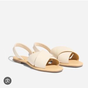 NWOT Nisolo All-Day Cross-Strap sandal in bone white (size 8)